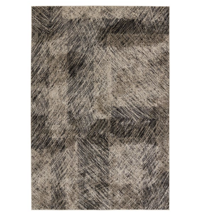 Jaipur Graphite Dairon Modern Area Rug - Neutral Black & Ivory